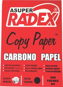 PAPEL CARBONO A4 PRETO 100FL RADEX