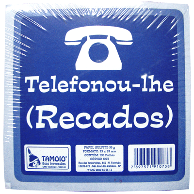TELEFONOU-LHE BLOCO RECADO 100FL TAMOIO