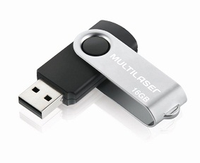 PEN DRIVE USB 2.0 16GB TWIST PD588 MULTILASER