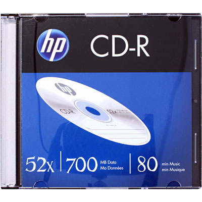 CD-R 700MB 52X 80MIN SLIM CASE HP